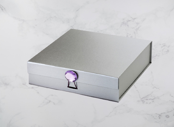 Purple Sapphire Gemstone Gift Box Closure - Image 3