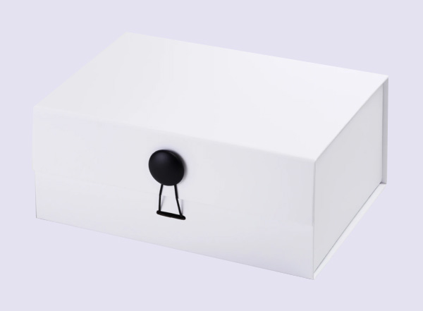 Black Matt Smooth Dome Gift Box Closure - Image 3