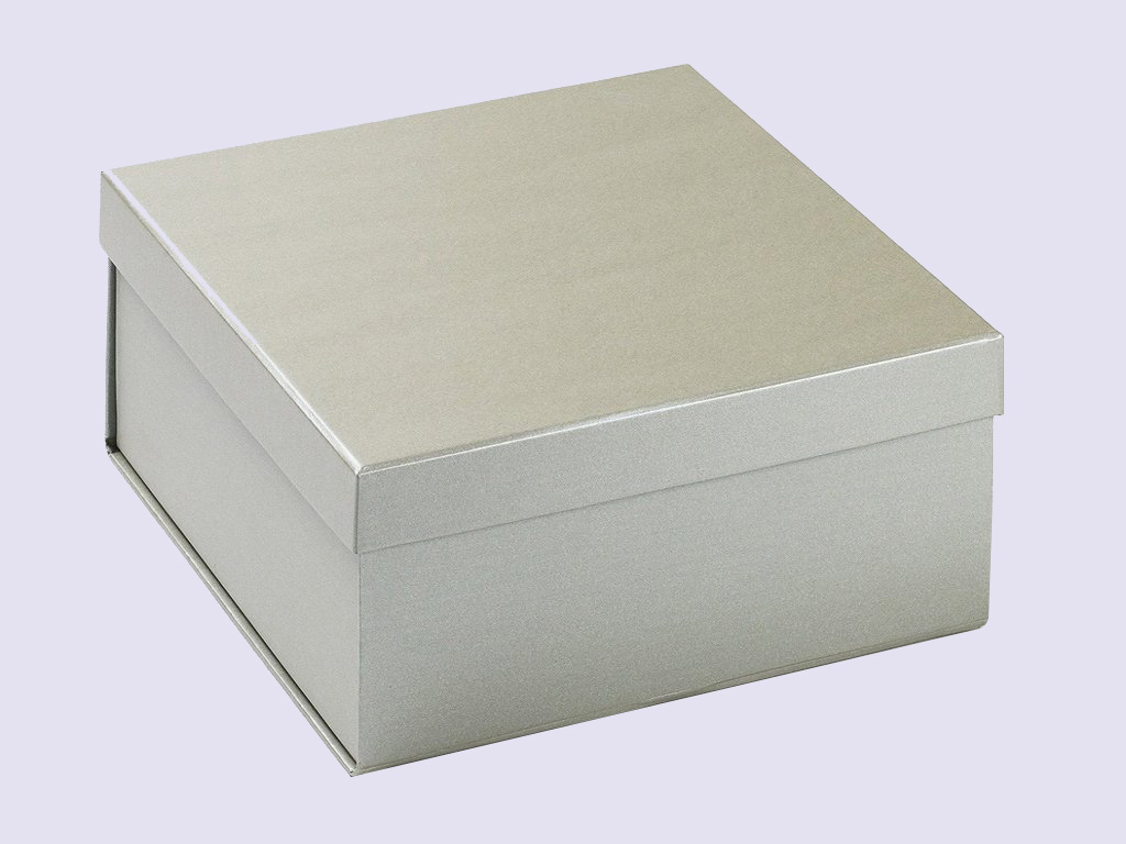 Silver Medium Lift Off Lid Folding Gift Boxes