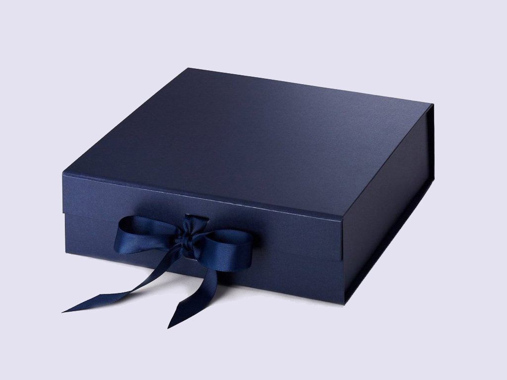 Navy Blue Large Gift Boxes with changeable ribbon