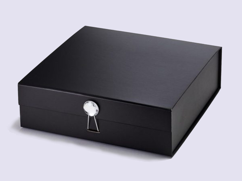 Black Large Gift Boxes with changeable ribbon - Image 2