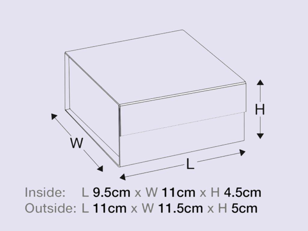 Black Small Gift Boxes with fixed grosgrain ribbon - Image 2
