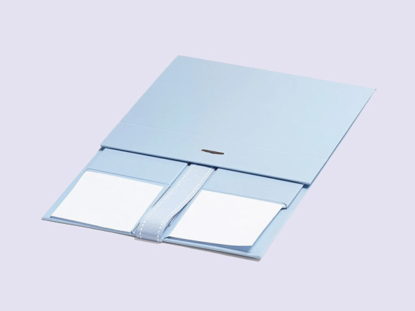 Pale Blue A5 Deep Gift Boxes with changeable ribbon - Image 3