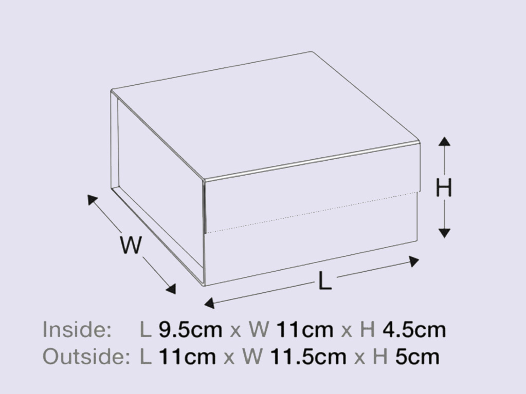 White Small Gift Boxes with fixed grosgrain ribbon - Image 4