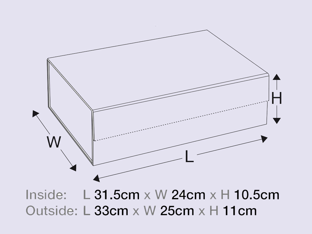 Navy Blue A4 Deep Gift Boxes with changeable ribbon - Image 4