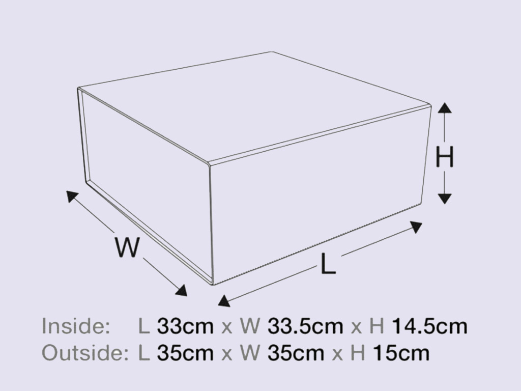 Black XL Deep Gift Boxes with changeable ribbon - Image 4